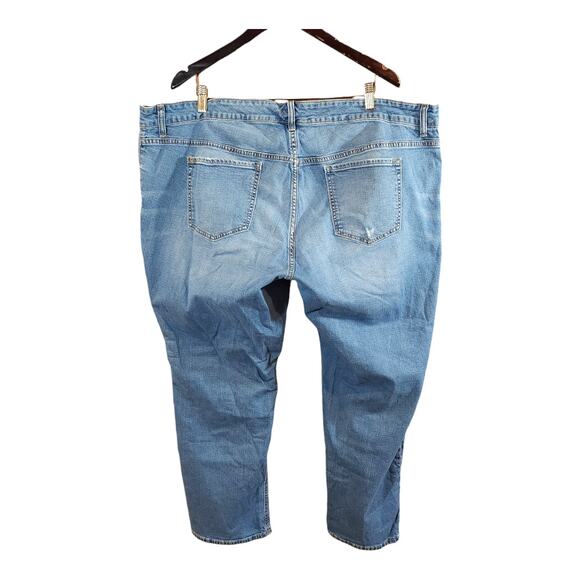 Old Navy Distressed Medium Wash Skinny Boyfriend Jeans Women's 24 Plus Long - Picture 5 of 8